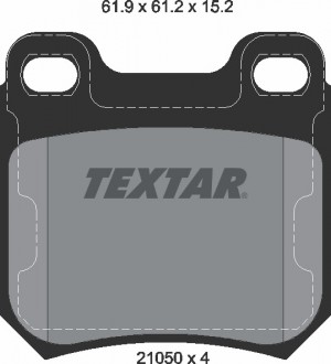 Комплект тормозных колодок, диско 2105002 TEXTAR