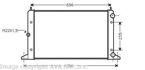 Радиатор охлаждения ДВС VWA2134 AVA
