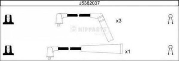 Ккомплект проводов зажигания J5382037 H B JAKOPARTS NIPPARTS