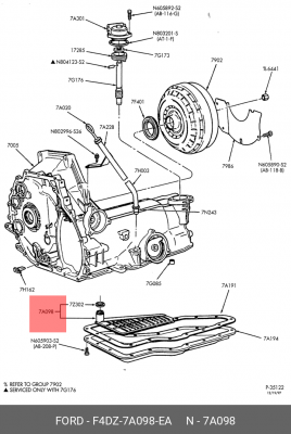 Фильтр масляный АКПП F4DZ-7A098-EA FORD