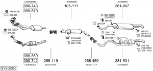 Глушитель выхлопных газов конечный 280135 BOSAL