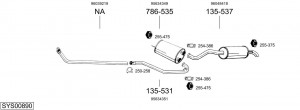 Средний глушитель выхлопных газов 287085 BOSAL