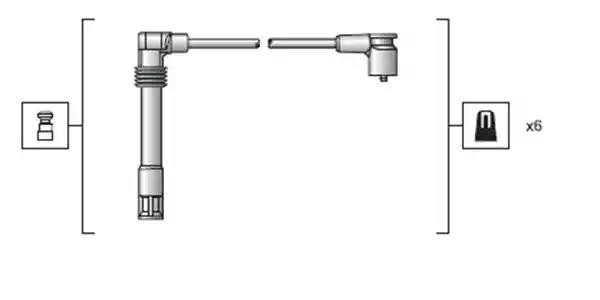 Ккомплект проводов зажигания 941318111162 MAGNETI MARELLI