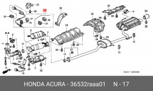 Лямбда-зонд 36532RAAA01 HONDA