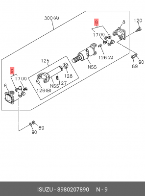 Крестовина карданного вала 8-98020-789-0 ISUZU