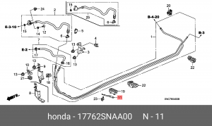 Кронштейн крепления топливной трубки 17762SNAA00 HONDA