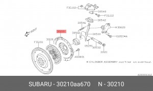 Корзина сцепления 30210AA670 SUBARU