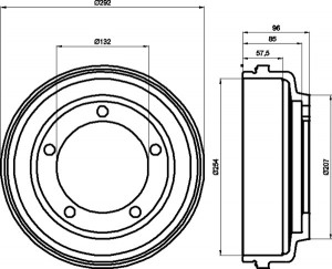 Тормозной барабан MBD058 MINTEX