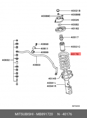 Пружина подвески MB891720 MITSUBISHI