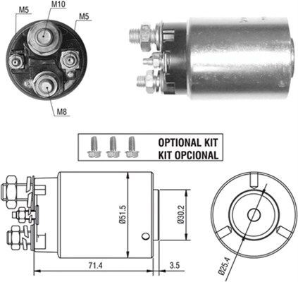 Тяговое реле, стартер 940113050413 MAGNETI MARELLI