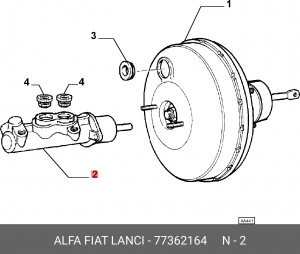 Главный тормозной цилиндр 77362164 ALFA FIAT LANCIA
