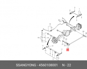 Сайлентблок 4560108001 SSANG YONG