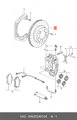 Тормозной диск 996 352 401 04 PORSCHE