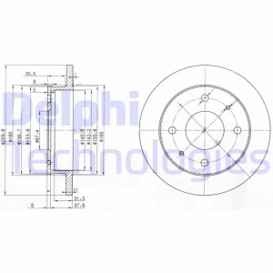 Тормозной диск BG3618 DELPHI