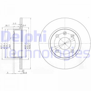 Тормозной диск BG3771 DELPHI