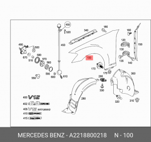 Крыло переднее A2218800218 MERCEDES BENZ