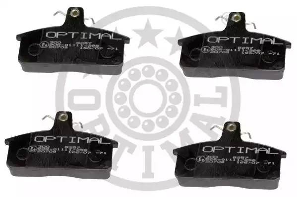 Комплект тормозных колодок, диско 9257 OPTIMAL