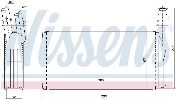 Теплообменник, отопление салона 70016 NISSENS