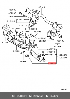 Втулка сайлентблока рычага подвески MR210222 MITSUBISHI