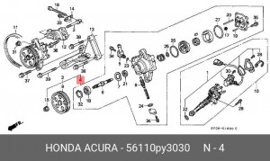 Гидравлический насос, рулевое управление 56110PY3030 HONDA