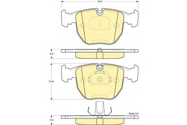 Комплект тормозных колодок, диско 6112612 GIRLING