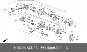 Гидравлический насос, рулевое управление 56110PC6010 HONDA