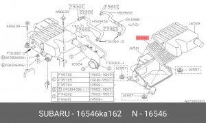 Воздушный фильтр 16546KA162 SUBARU