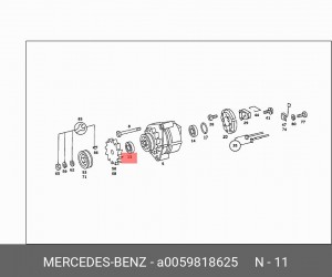 Подшипник A 005 981 86 25 MERCEDES BENZ