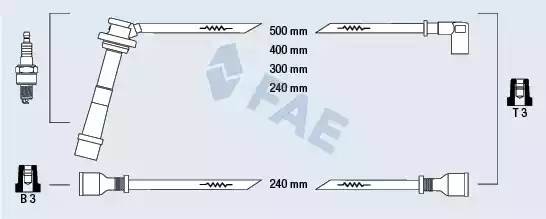 Ккомплект проводов зажигания 85805 FAE