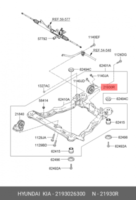 Подушка двигателя 2193026300 HYUNDAI KIA