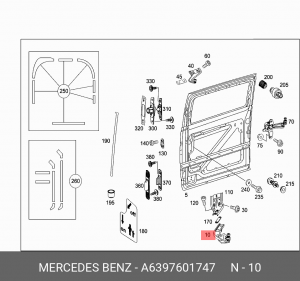 Ролик сдвижной двери A6397601747 MERCEDES BENZ