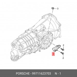Рабочий цилиндр, система сцепления 99711623703 PORSCHE