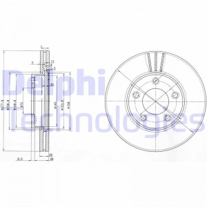 Тормозной диск BG3927 DELPHI