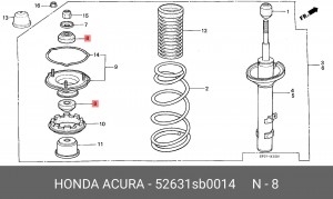 Опора амортизационной стойки 52631SB0014 HONDA