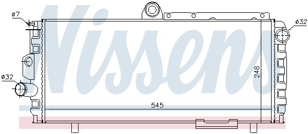 Радиатор, охлаждение двигател 60010 NISSENS