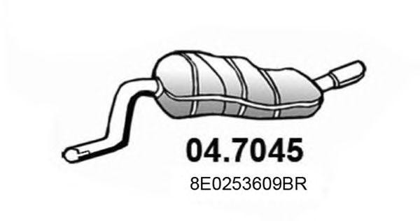 Глушитель выхлопных газов конечный 047045 ASSO