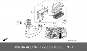 Воздушный фильтр 17200P9ME00 HONDA