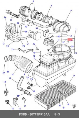Датчик потока воздуха 80TF9P916AA FORD