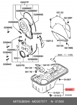 Масляный поддон MD307577 MITSUBISHI