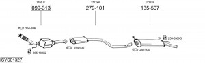 Средний глушитель выхлопных газов 185945 BOSAL