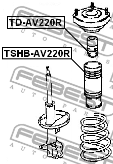 Пыльник амортизатора подвески TSHB-AV220R FEBEST