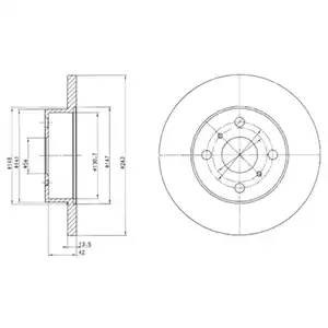 Тормозной диск BG2254 DELPHI