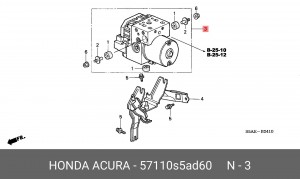 Гидроагрегат, тормозная система 57110S5AD60 HONDA