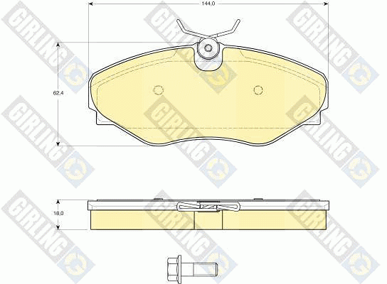 Комплект тормозных колодок, диско 6115741 GIRLING