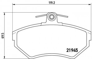 Комплект тормозных колодок, диско P85032 BREMBO