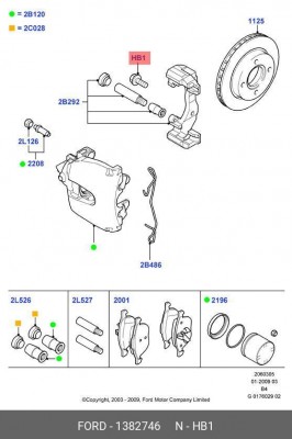 Болт крепления 1 382 746 FORD