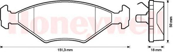 Комплект тормозных колодок, диско 571916B BENDIX JURID