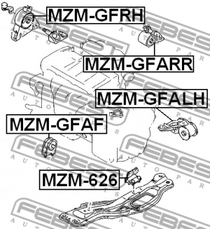 Подушка двигателя MZM-GFARR FEBEST