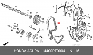 Ремень ГРМ 14400PT0004 HONDA