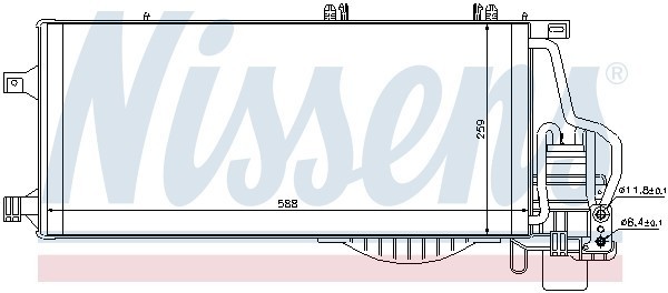 Конденсатор, кондиционер 94548 NISSENS